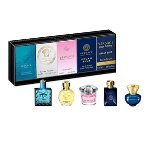 Estuche Miniaturas Versace Eros H+Eros M+Crystal+Dylan H+Dylan M 5Pcs