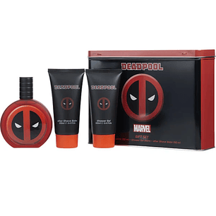 Marvel Deadpool M 3pc Set 100ml EDT. 100ml SG. 100ml ASB Dopp