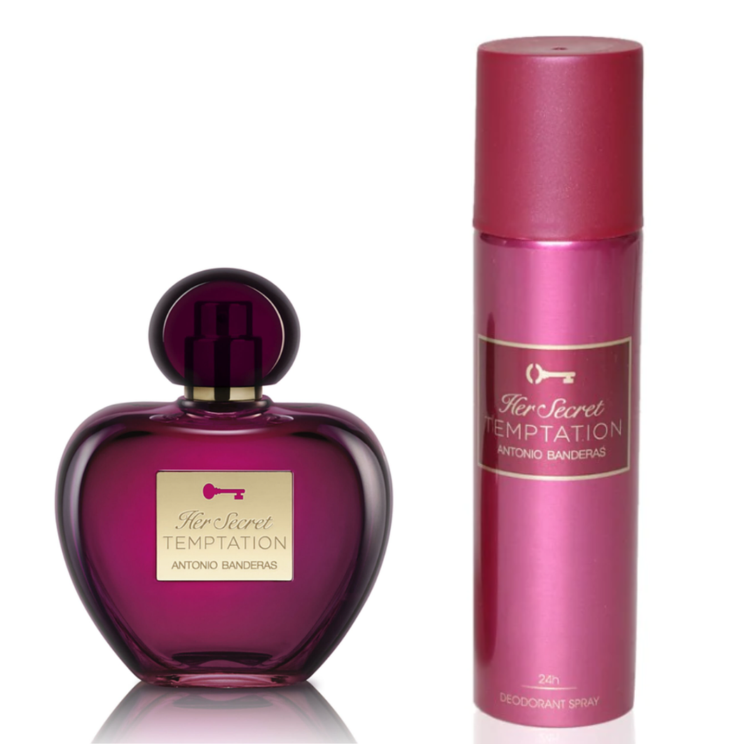 Estuche Her Secret Temptation Antonio Banderas Edt 80Ml+150Ml 24H Deo Mujer 1