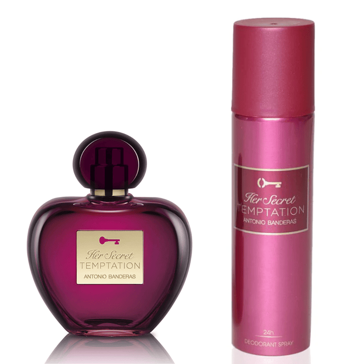 Estuche Her Secret Temptation Antonio Banderas Edt 80Ml+150Ml 24H Deo Mujer 1