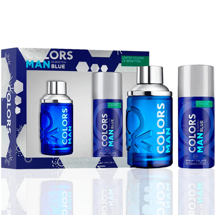 Estuche Colors Blue Man Benetton Edt 100Ml+Deo 150Ml Hombre 1