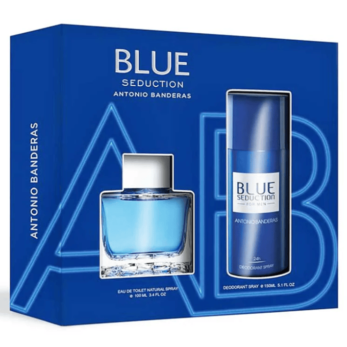 Estuche Blue Seduction Edt 100 + 150Ml 24H Deo Hombre 1