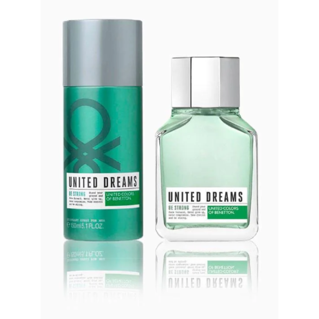 UNITED DREAMS BE STRONG ESTUCHE EDT 100MLDESODORANTE 150ML 1