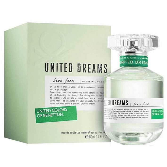 United Dreams Live Free EDT 80ml Benetton - Mujer 1