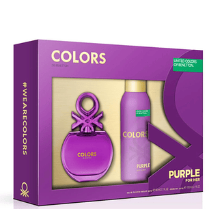Estuche Colors Purple Edt 80Ml+150Ml Deo Mujer