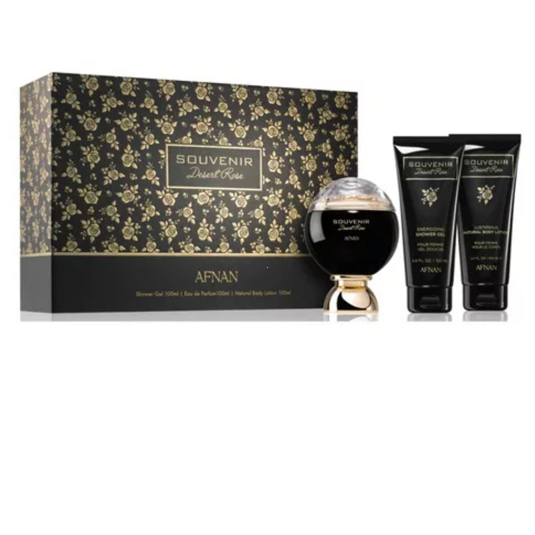 Esrtuche Souvenir Desert Rose Edp Afnan 100ML+100ML S/G+100ML B/L Unisex 1