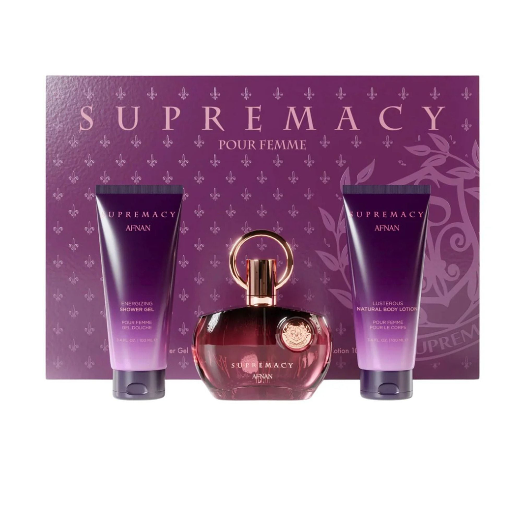 Estuche Supermancy Purple Edp Afnan 100ML+100ML S/G+100ML B/L Mujer 1