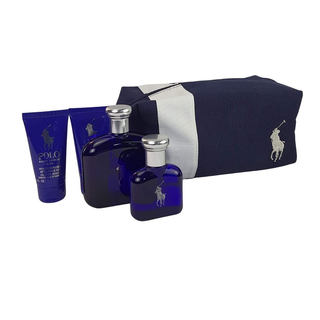Set Ralph Lauren Polo Blue 125ml + 40ml + 50ml Gel Y 50ml After Shave Hombre 1