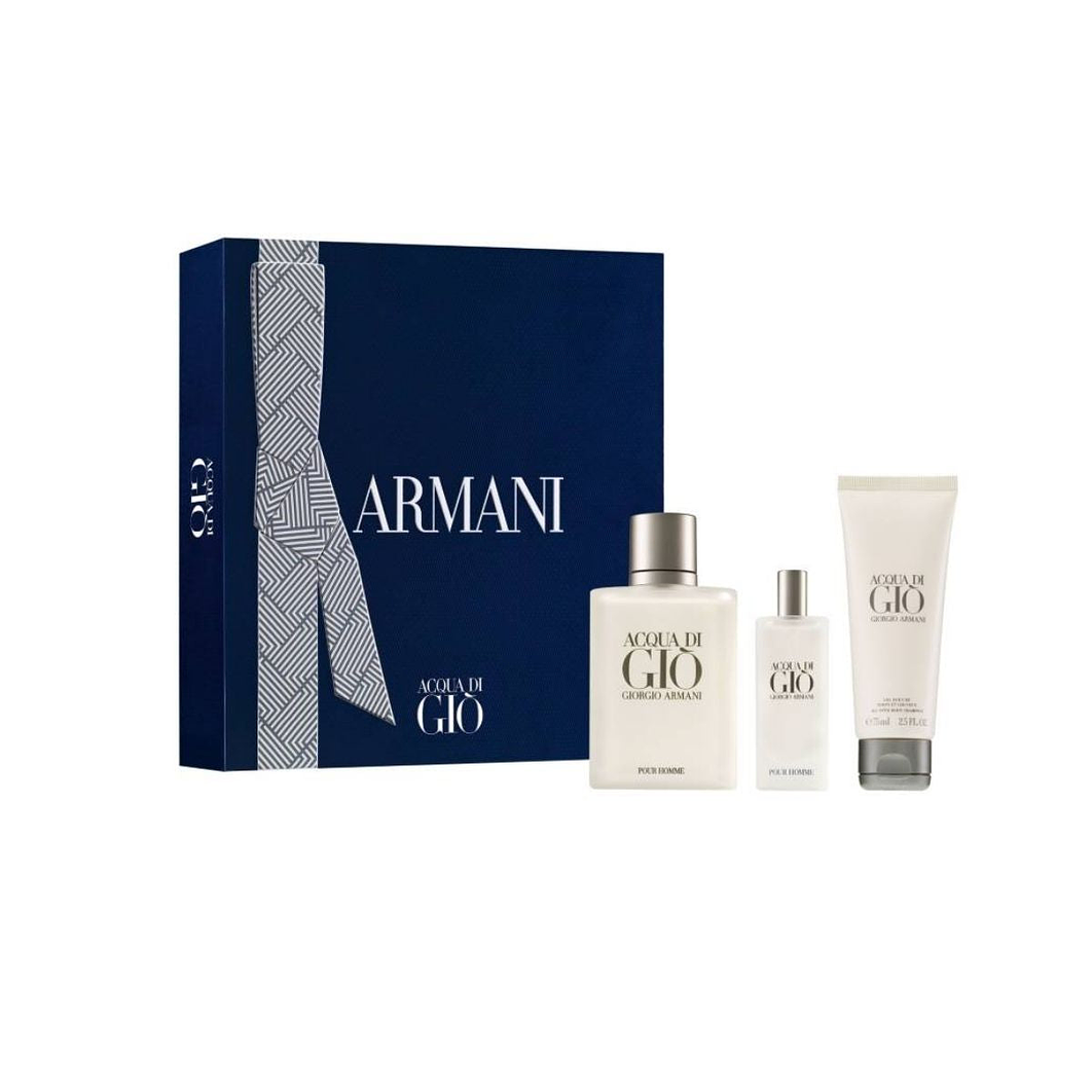 Estuche Azul Acqua Di Gio Armani Edt 100ml + 15ml +75ml Hombre 1