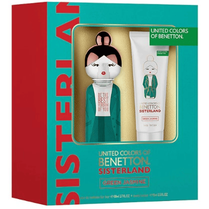 Sisterland Green Jasmine Benetton Edt 80Ml+75Ml B/L Mujer 1