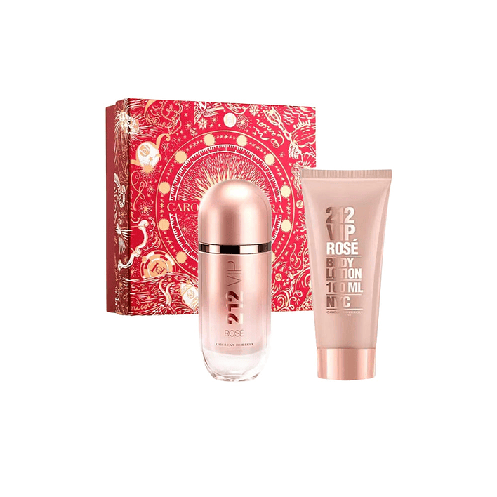 Estuche 212 Vip Rose Carolina Herrera Edp 80Ml+100Ml B/L Mujer 1