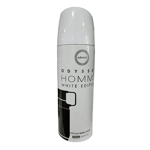 Desodorante Odyssey Homme White Edittion Armaf 200ml Hombre (Tapa Blanco)