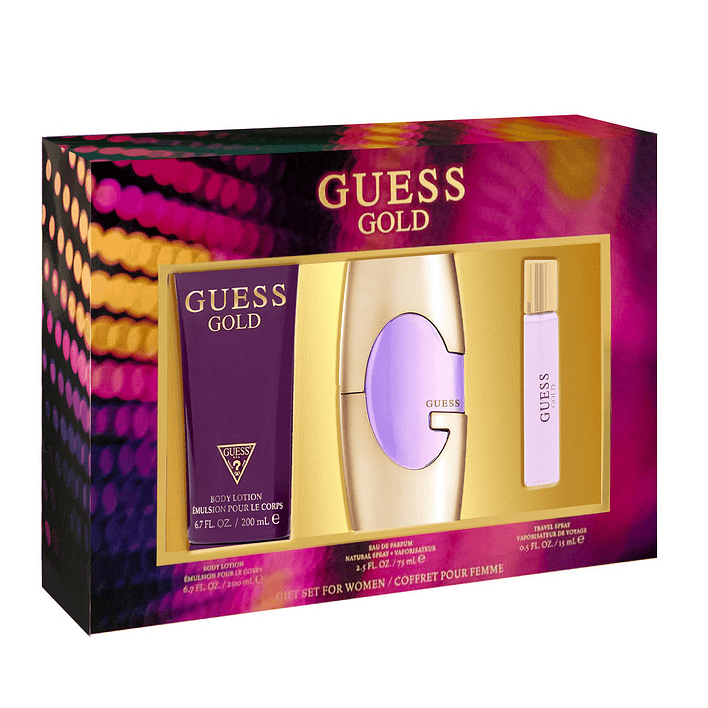 Estuche Guess Gold Edp 75ML+15ML+200ML B/L Mujer 1