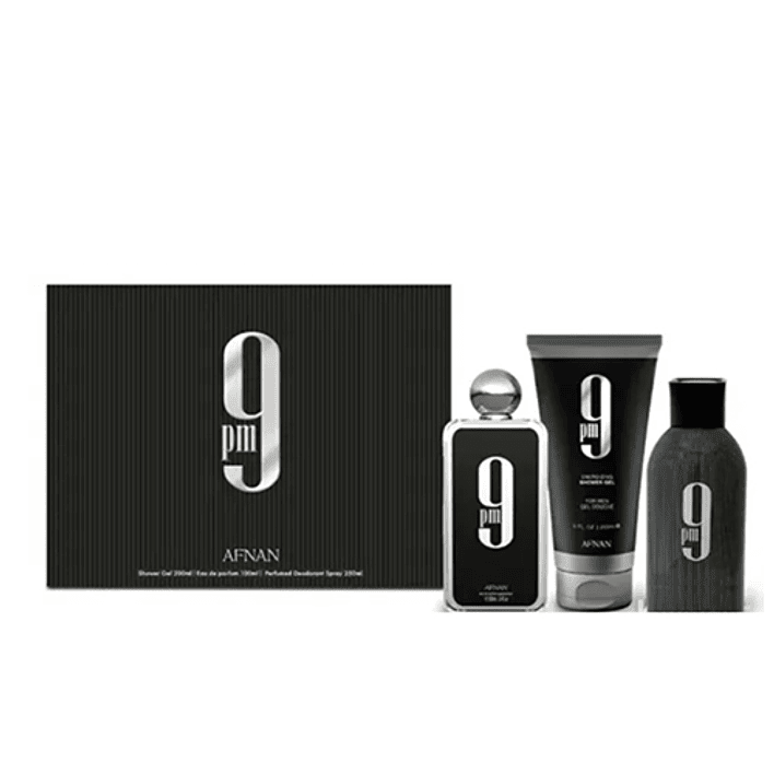 Estuche Afnan 9 Pm Edp 100Ml +S/G 150Ml +Deo 150Ml Hombre 1