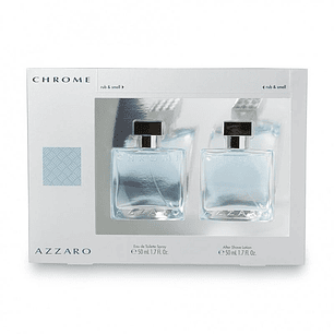 Chrome Estuche 50ML EDT + 50ML After Shave Hombre Azzaro