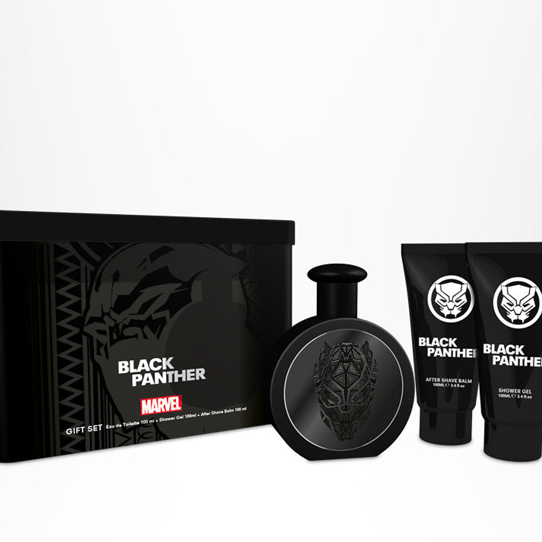 BLACK PANTHER 3PC TIN ESTUCHE 100EDT+SG+ASB MARVEL 1