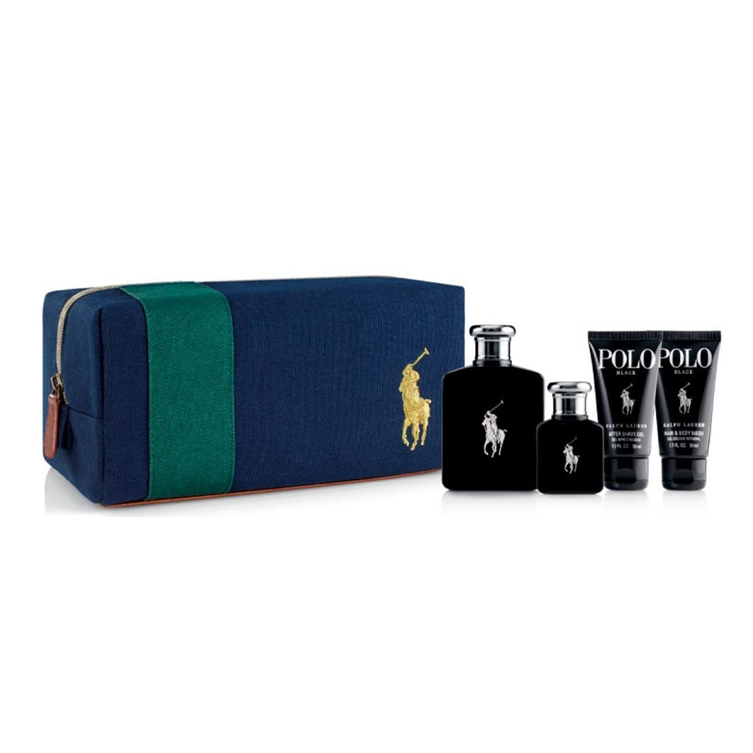 Polo Black  Ralph Lauren EDT125ml +40ml +After Shave 50ml +Hair & Body Wash 50ml Ho 1