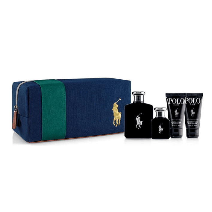 Polo Black  Ralph Lauren EDT125ml +40ml +After Shave 50ml +Hair & Body Wash 50ml Ho 1