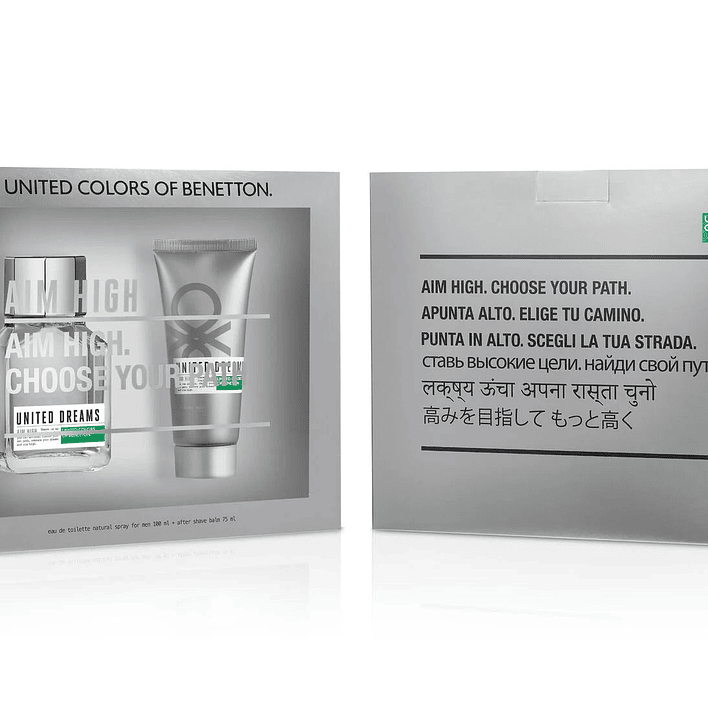 Estuche Aim High Choose Your Path Benetton Edt 100Ml+75Ml A/S Balm Hombre 1