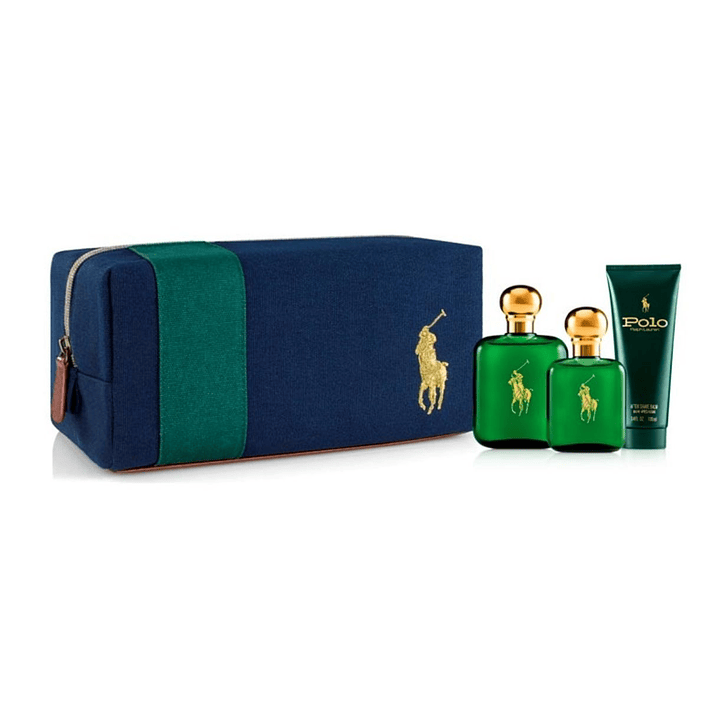 Set Belleza Polo Green EDT 118ml + 59ml + After Shave 100ml  Ralph Lauren Hombre 1