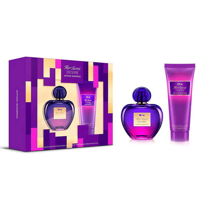 Estuche Her Secret Desire Antonio Banderas Edt 50Ml +B/L 75ML Mujer 1