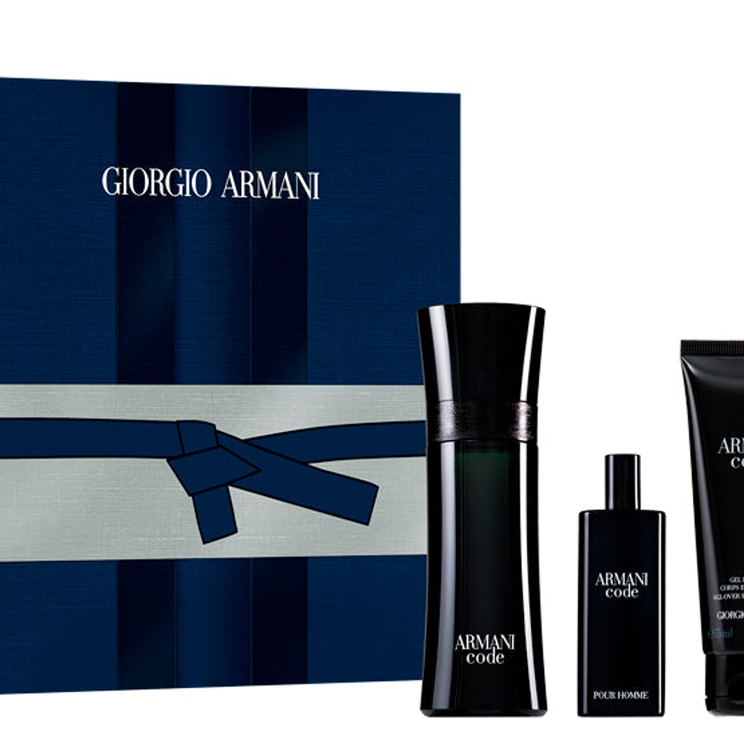 Estuche Armani Code 75ml + 15ml + 75ml Gel De Duche Edt Hombre 1