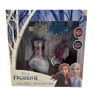 Estuche Disney Frozen II Edt 30Ml+Key Ring+Hair Clips Mujer