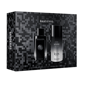 Estuche The Icon Negro Antonio Banderes 100ML+150Ml Deo Hombre