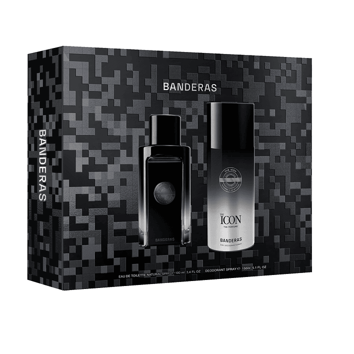 Estuche The Icon Negro Antonio Banderes 100ML+150Ml Deo Hombre 1