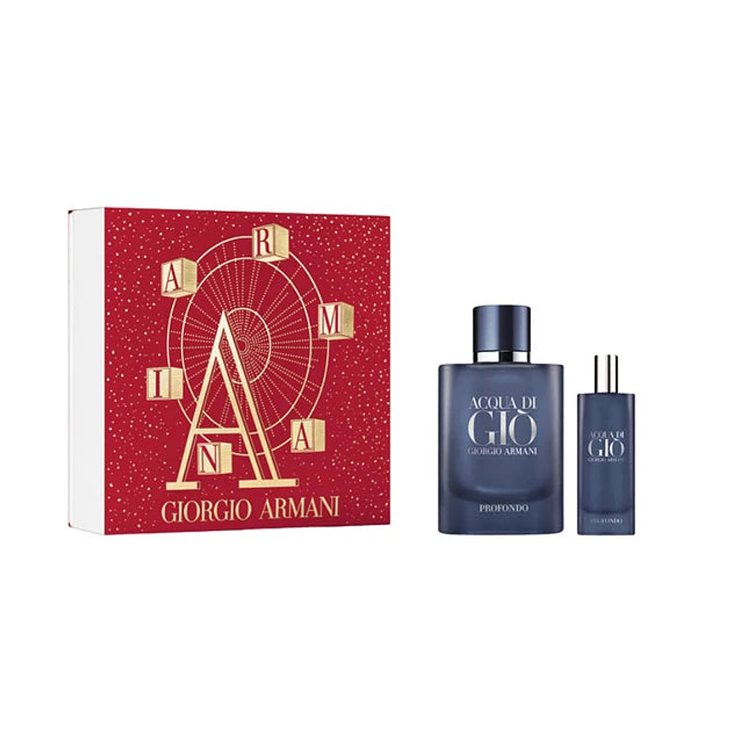 Estuche Acqua Di Gio Profondo Edp 75ml + 15ml Hombre 1