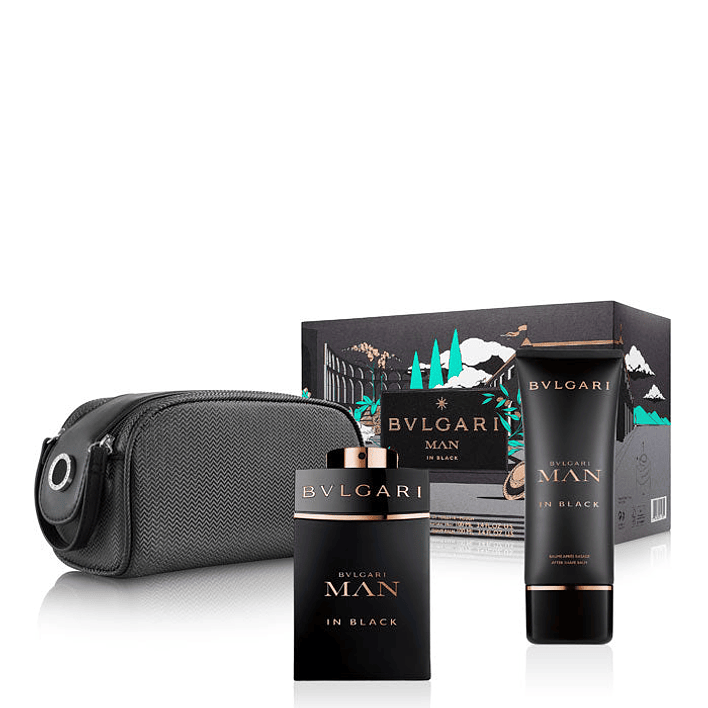 Estuche Bvlgari Man In Black Edp 100Ml+100Ml A/S+Bolso Hombre07 1