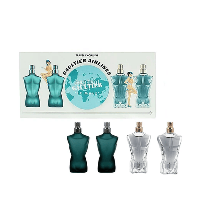 Estuche JPG Miniaturas Les Males De Le Male 2x7Ml+Le Beau 2x7Ml Hombre 1