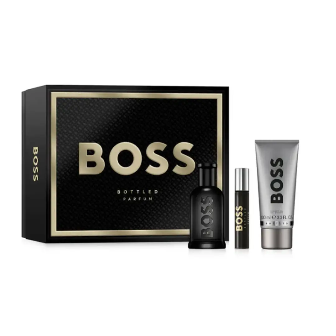 Estuche Hugo Boss Bottled Parfum 100Ml + 100Ml S/G + 10Ml Mini Hombre (Sin celofan) 1