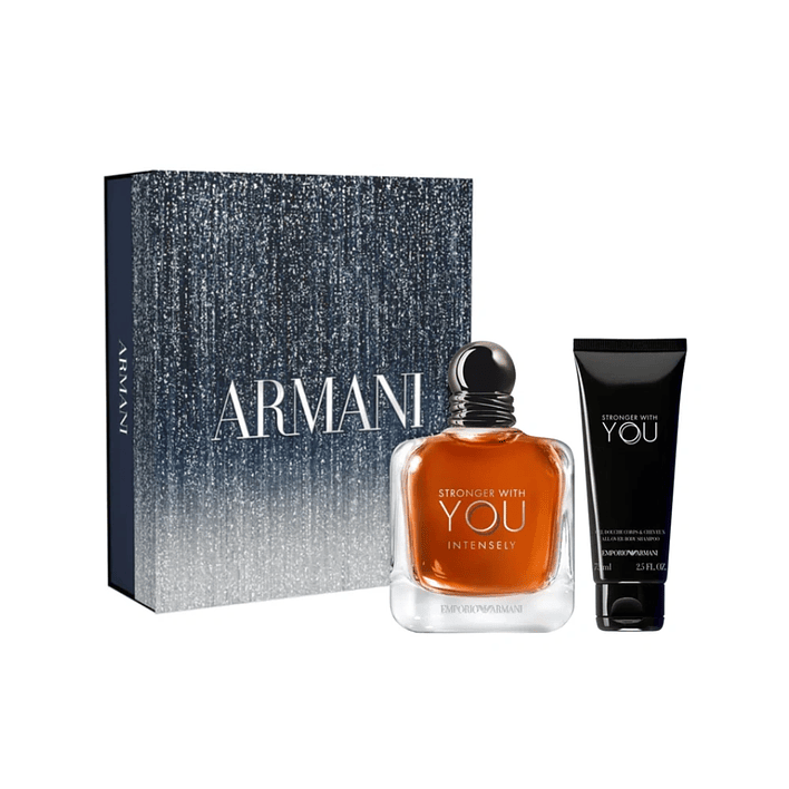 Set Emporio Armani Stronger With You Edp Intensely 100 Ml + Gel De Ducha 75 Ml  1