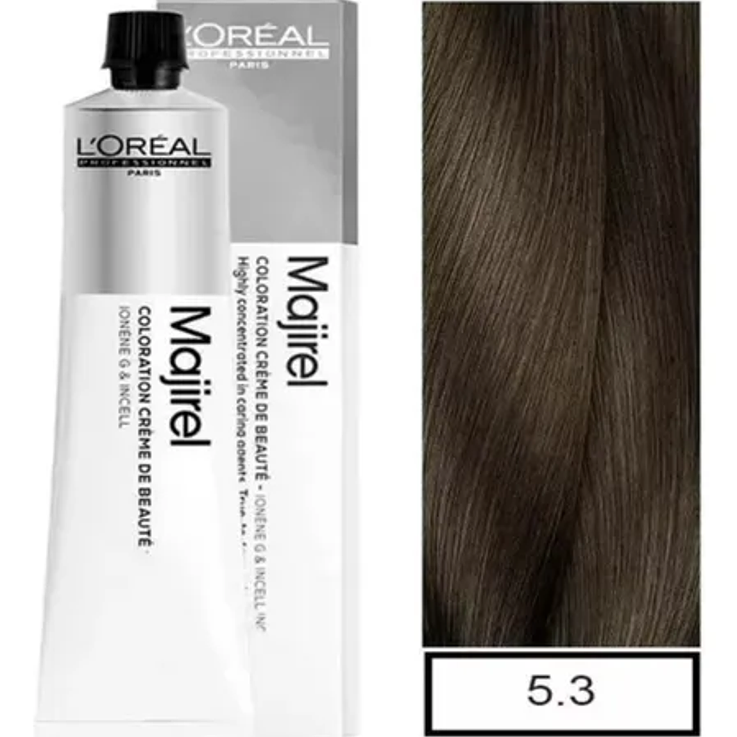 Loreal Pro Majirel Tintura 5.3 Castaño Claro Dorado 50g 2
