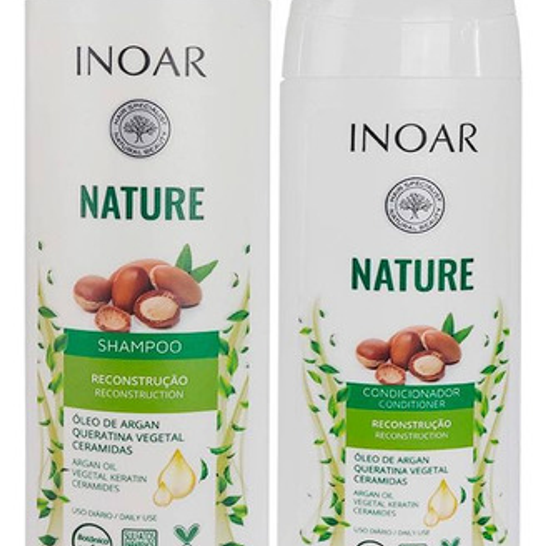 Kit Duo Inoar Nature Reconstrucción Sham 300ml Y Acon 200ml 1