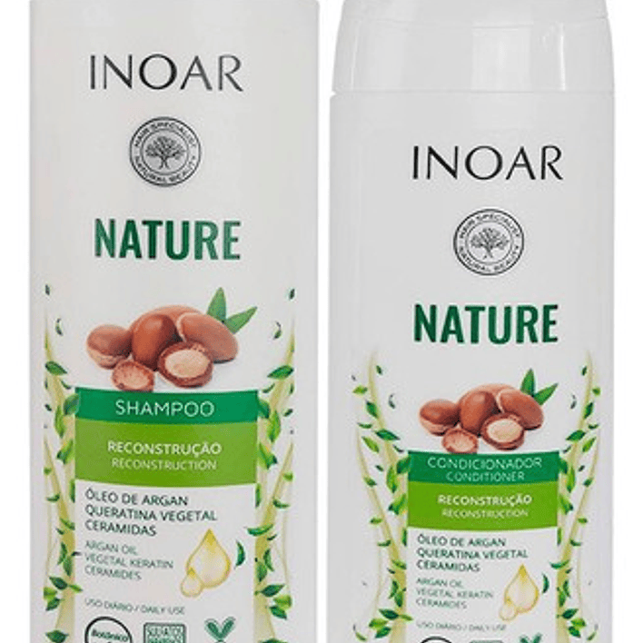 Kit Duo Inoar Nature Reconstrucción Sham 300ml Y Acon 200ml 1