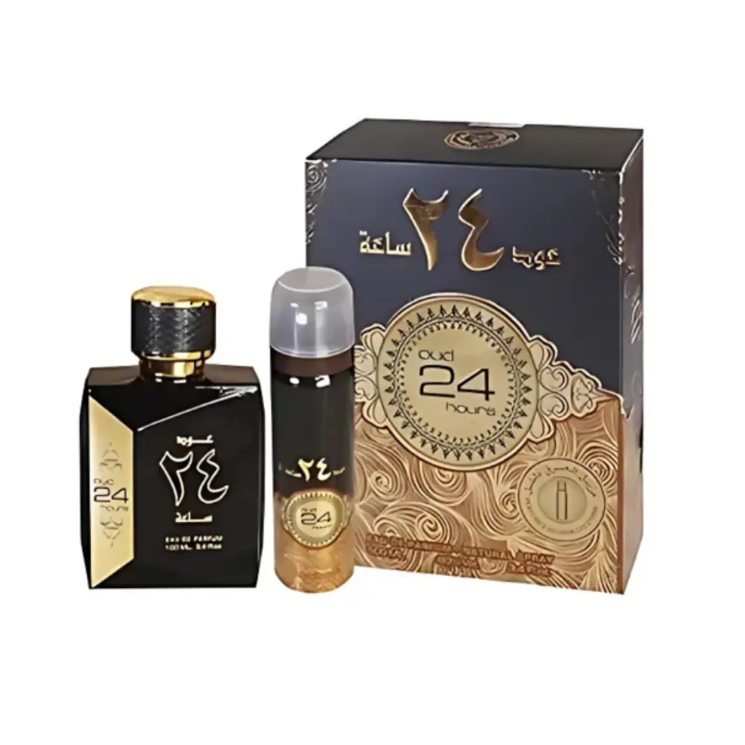 Estuche Oud 24 Hours Ard Al Zaafaran  Edp 100Ml + 50ML Body Spray  Unisex 1