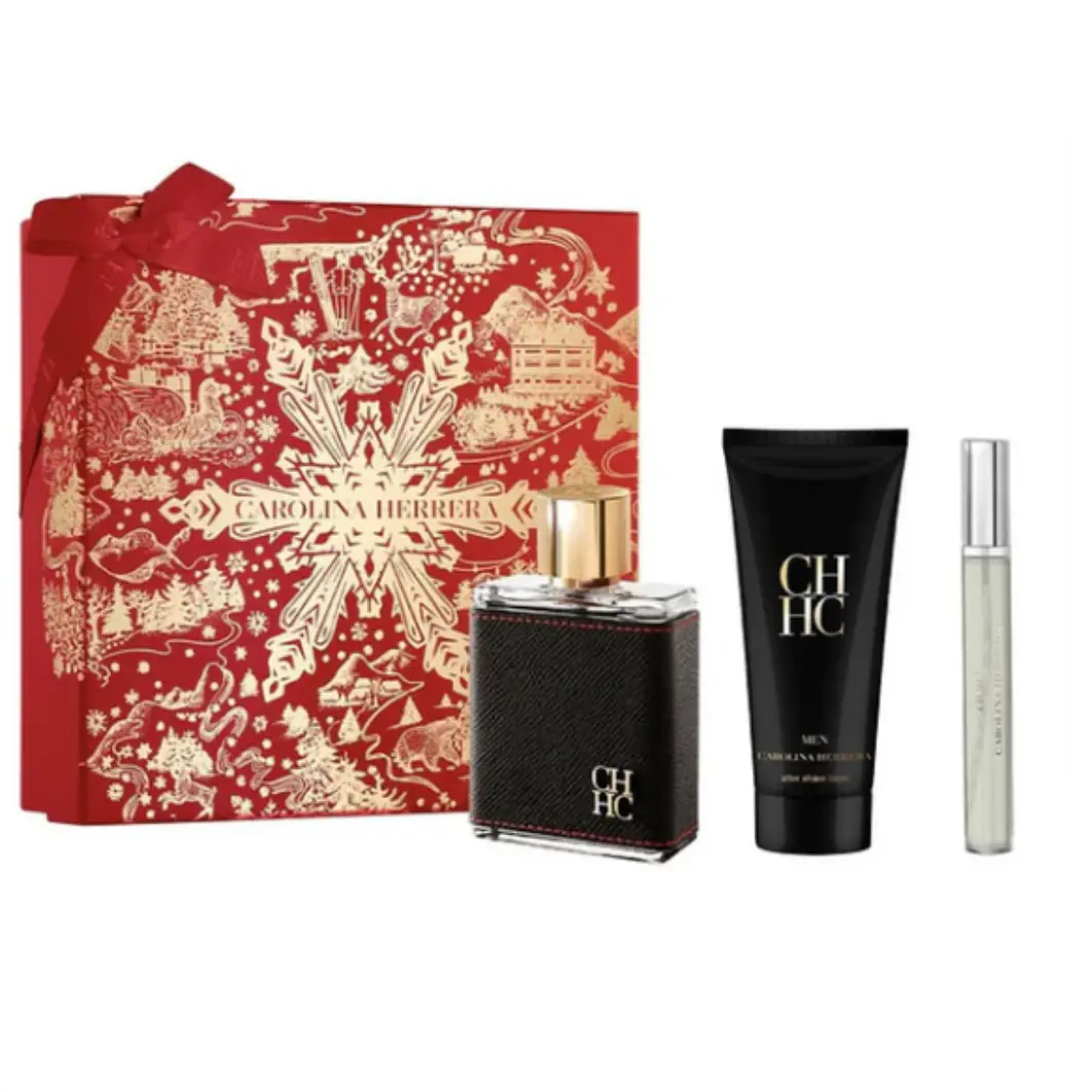 CAROLINA HERRERA CH MEN EDT 100ML+10ML+100ML BODY LOTION (H) SET 1