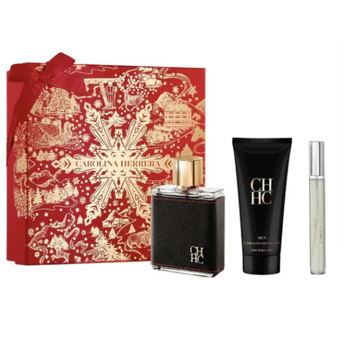 CAROLINA HERRERA CH MEN EDT 100ML+10ML+100ML BODY LOTION (H) SET 1