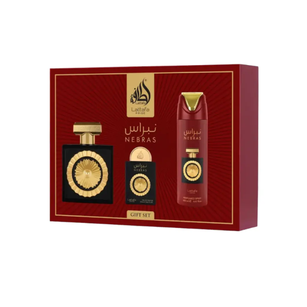 LATTAFA PRIDE NEBRAS EDP 100ML+20ML+200ML SPRAY (U) SET 1