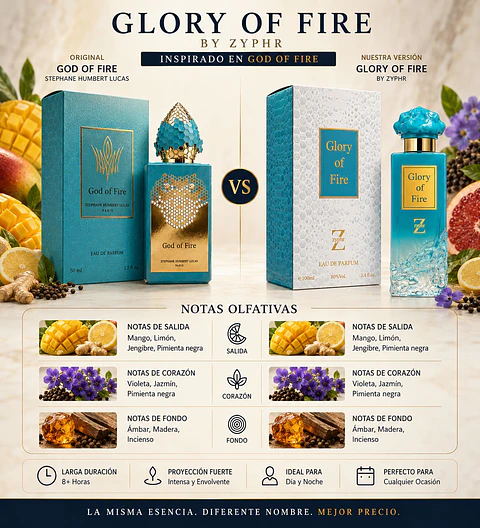 ZYPHR GLORY OF FIRE 100ML (GOD OF FIRE STEPHANE HUMBERT LUCAS)
