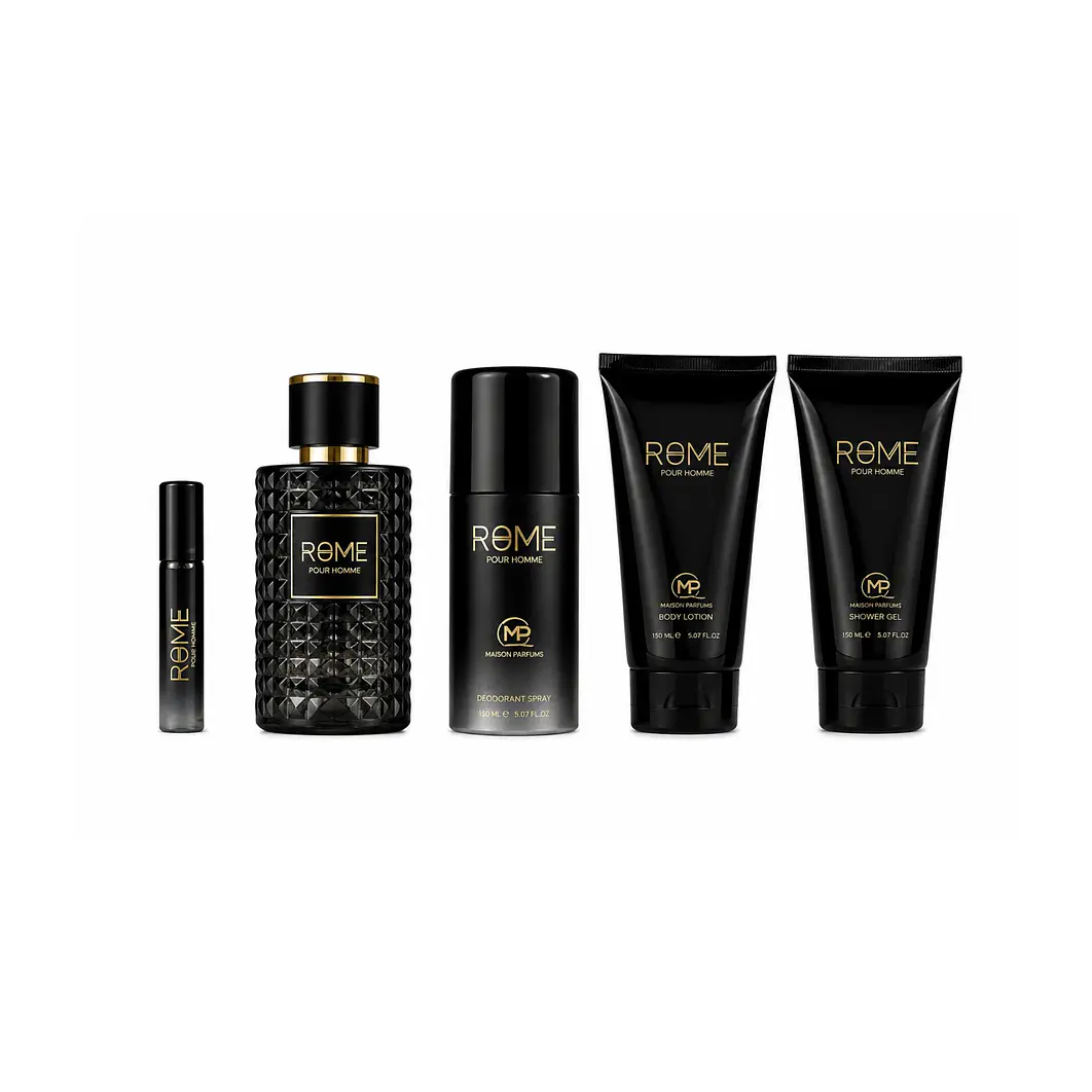 Estuche Bharara Rome Pour Homme  100ML+15ML+150ML DEO +150ML B/L+150ML S/G Hombre 2