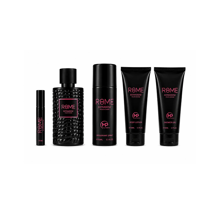 Estuche Bharara Rome Extra Dose  Pour Homme  100ML+15ML+150ML DEO +150ML B/L+150ML S/G Hombre 2