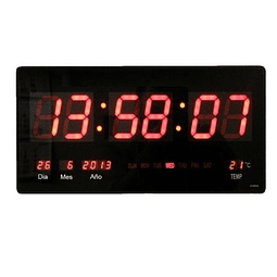 Reloj Digital Pared Led / Fecha / Temperatura