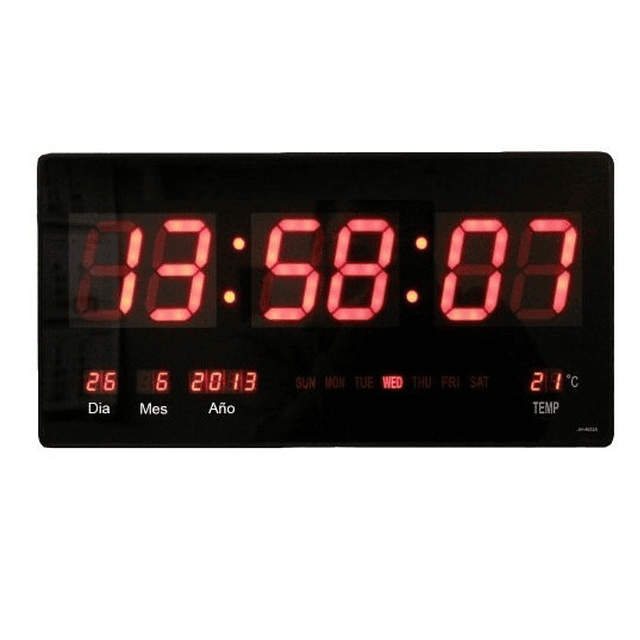 Reloj Digital Pared Led / Fecha / Temperatura