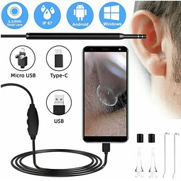 Limpiador De Oídos Con Cámara Usb Hd Endoscopio, Endoscopica