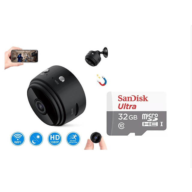 Camara Espia Full Hd + Tarjeta Memoria 32 Gb