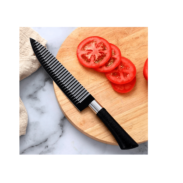 Cuchillos De Cocina Anti Adherentes + Pelador Y Tijeras