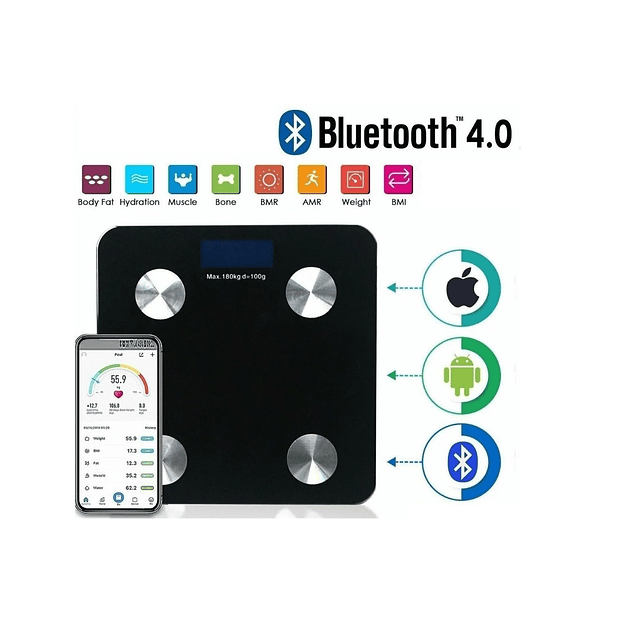 Balanza Pesa Digital Bluetooth Inteligente